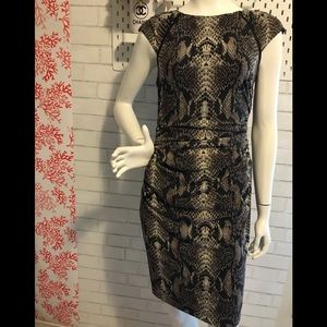 Animal print body con dress